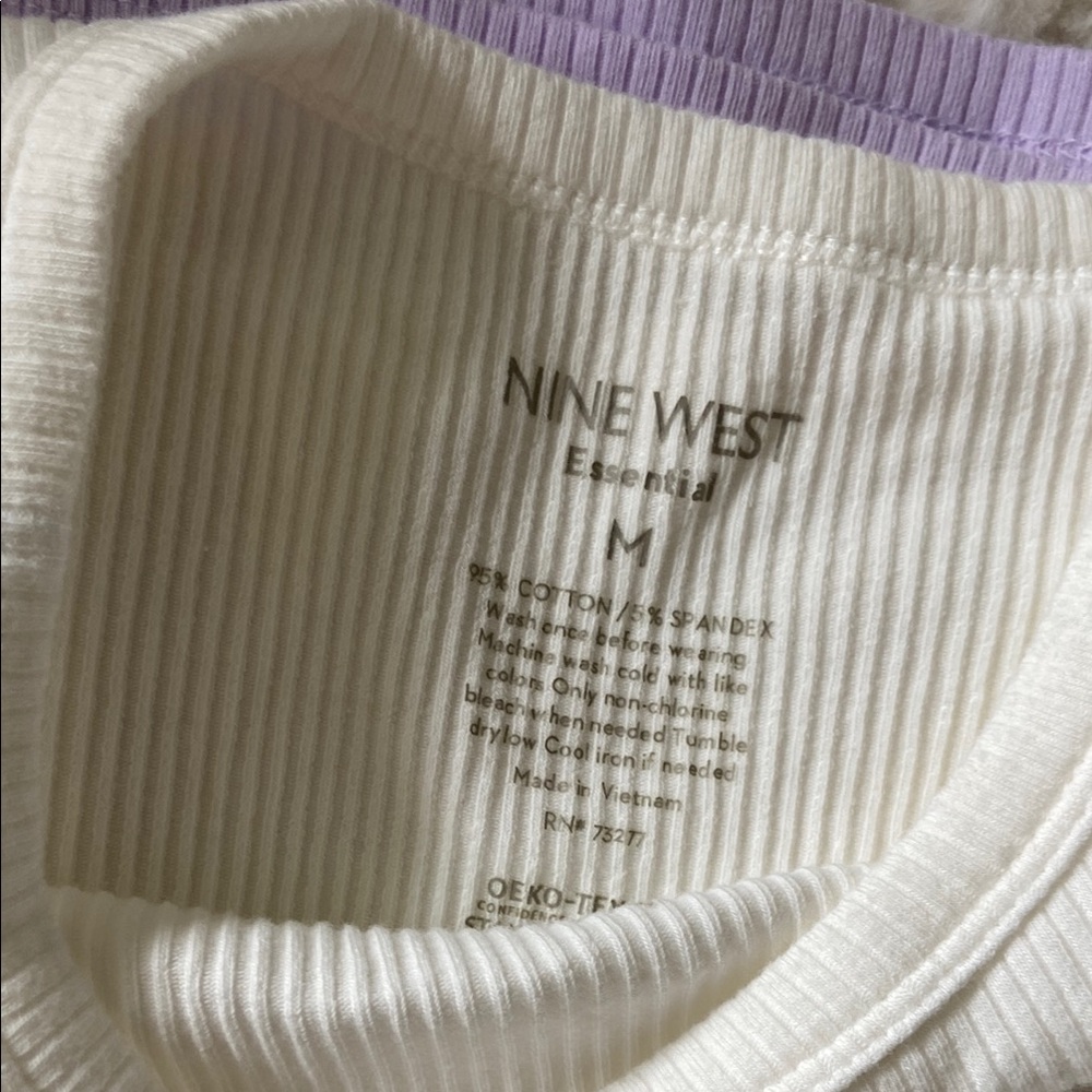 Nine West Asymmetrical Sleeveless Tank Tops, 4 ribbed tops. New - Picture 9 of 9